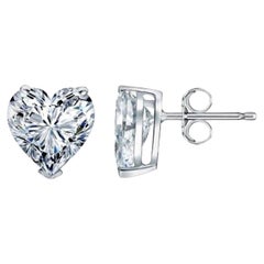 Borchie solitarie a forma di cuore Beauvince (2,04 ct G SI2 GIA) in oro bianco