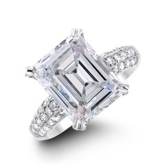 Beauvince Ice Engagement Ring 5.01 carat Emerald Cut H SI2 GIA Solitaire Diamond