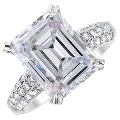 Beauvince Ice Engagement Ring 5.01 carat Emerald Cut H SI2 GIA Solitaire Diamond