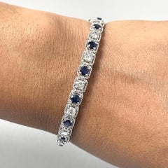 Bracciale Beauvince con zaffiro e diamante in oro bianco