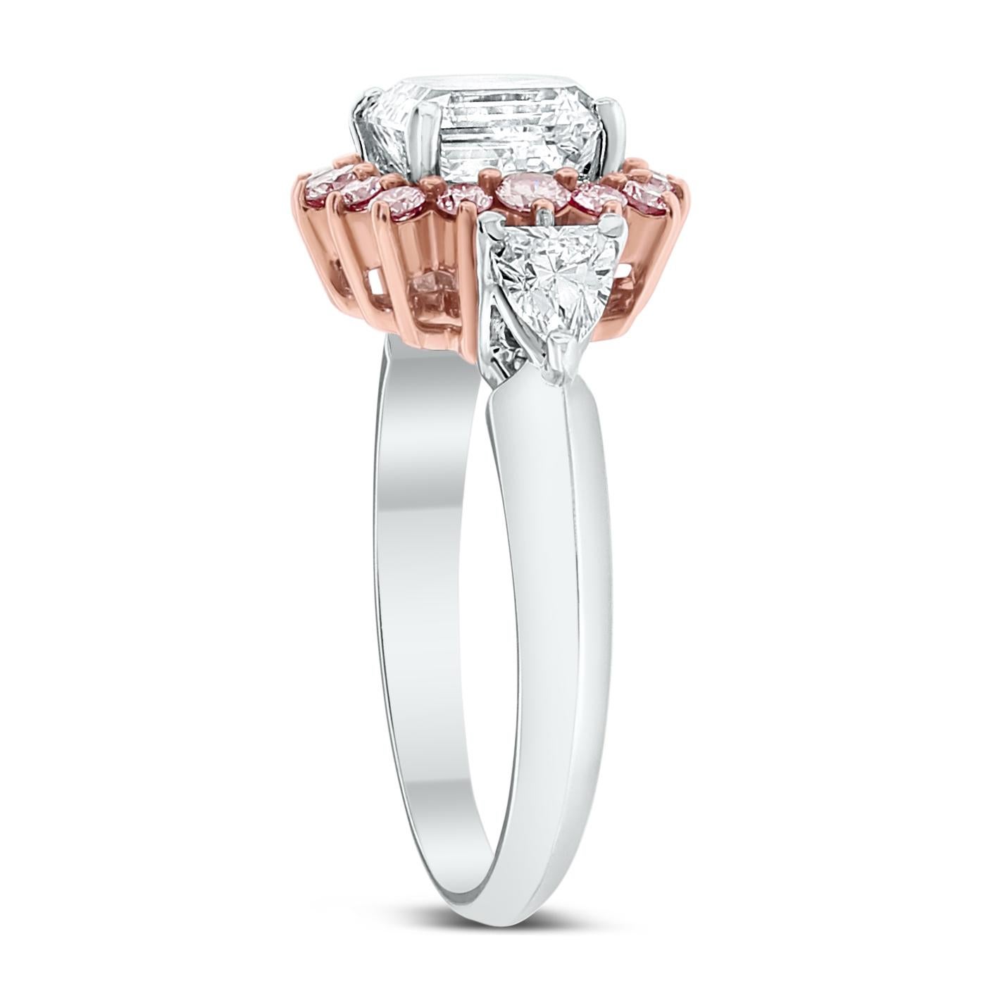 Beauvince Iraa Engagement Ring '1.70 Ct Asscher Cut HVVS1 GIA Diamond' For Sale 2