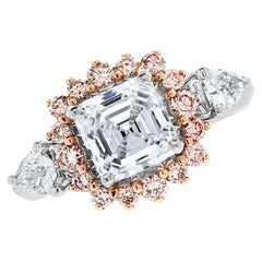 Beauvince Iraa Engagement Ring '1.70 Ct Asscher Cut HVVS1 GIA Diamond'