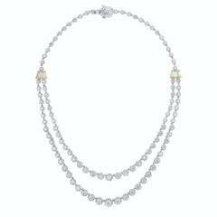 Collier Beauvince à plusieurs rangs (diamants de 14,46 carats) en or blanc 18 carats