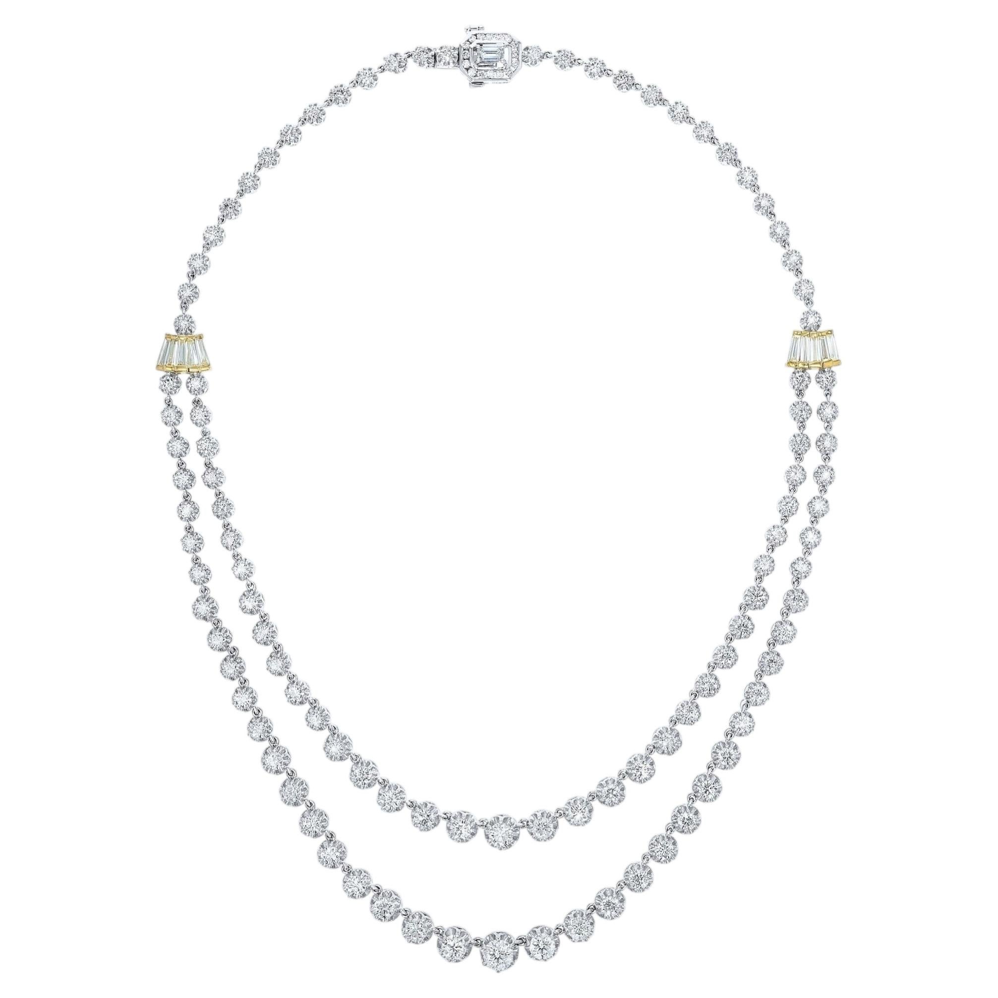 Collar «Layers» de Beauvince (diamantes de 14,46 quilates) en oro blanco de 18 quilates