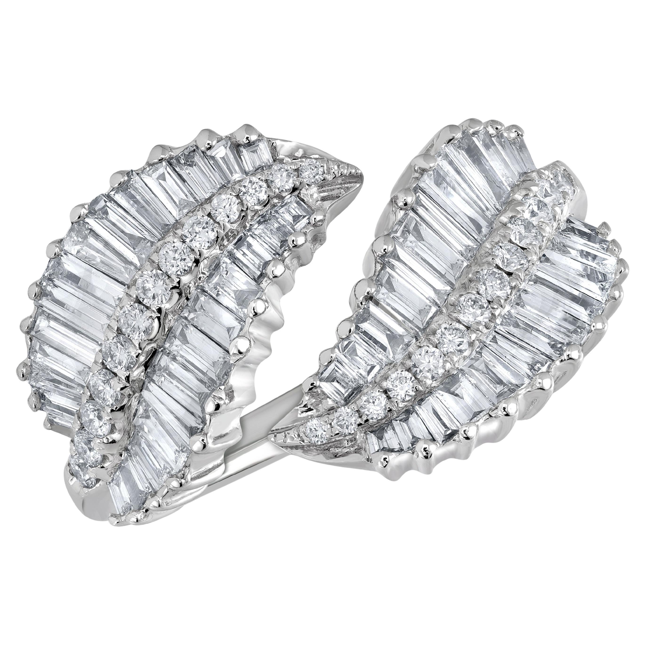 Anello Beauvince Leaf Wrap Diamond (1,39 carati di diamanti) in oro bianco