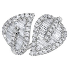 Anello Beauvince Leaf Wrap Diamond (1,84 carati di diamanti) in oro bianco