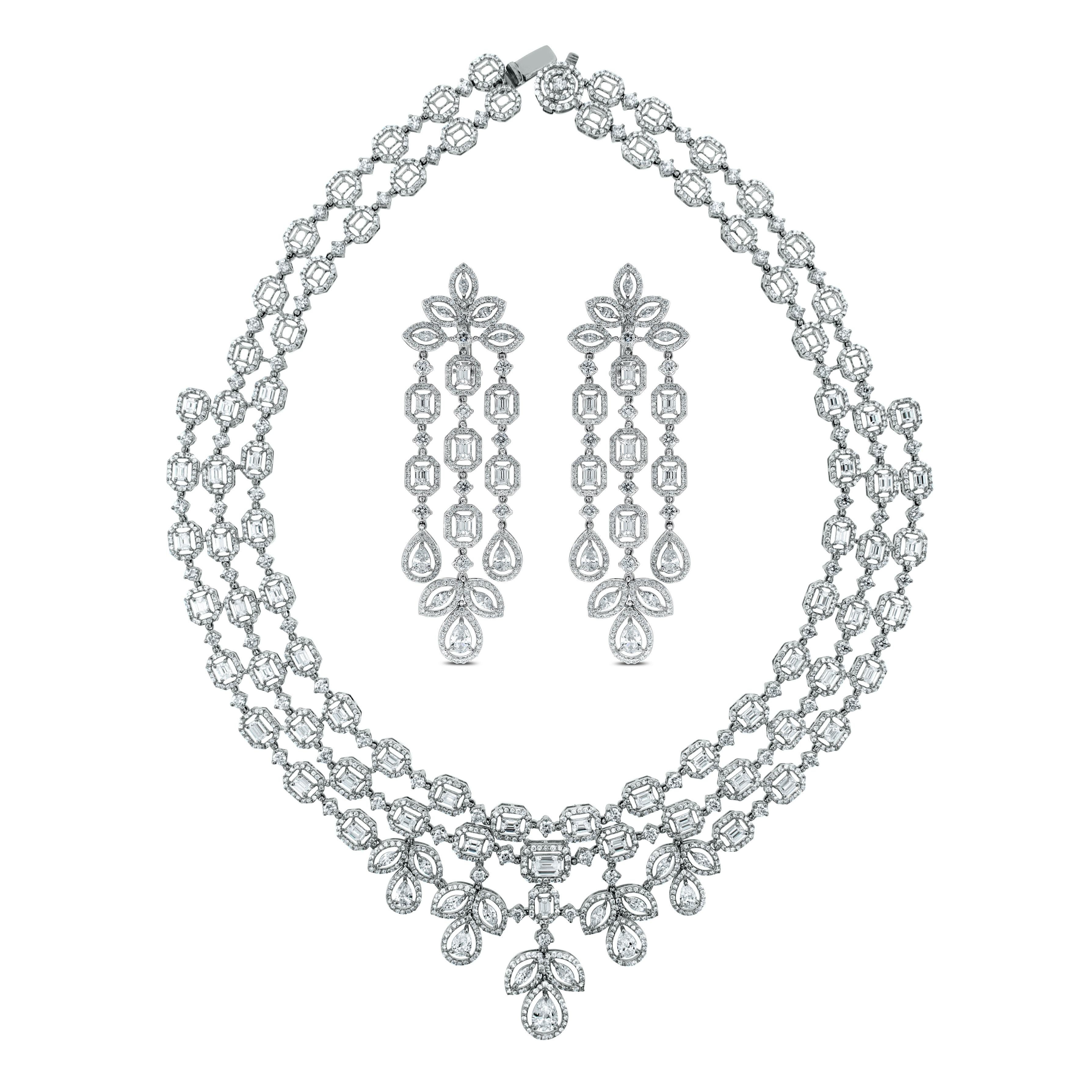 Beau Beauvince Diamant-Choker-Halskette aus Weißgold im Angebot 1