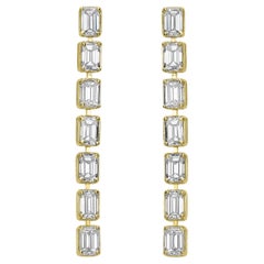 Beauvince Linea Diamond Earrings (3.60 ct Diamonds) in Gold