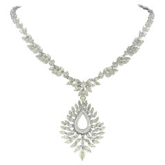 Beauvince Lola Diamond Necklace & Earring Suite '31.39 Ct Diamonds'in White Gold