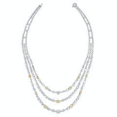Beauvince Maharani Necklace (49.82 ct Diamonds) in 18K White Gold