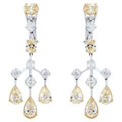 Beauvince Maharani Earrings (10.05 ct Diamonds) in 18K White Gold