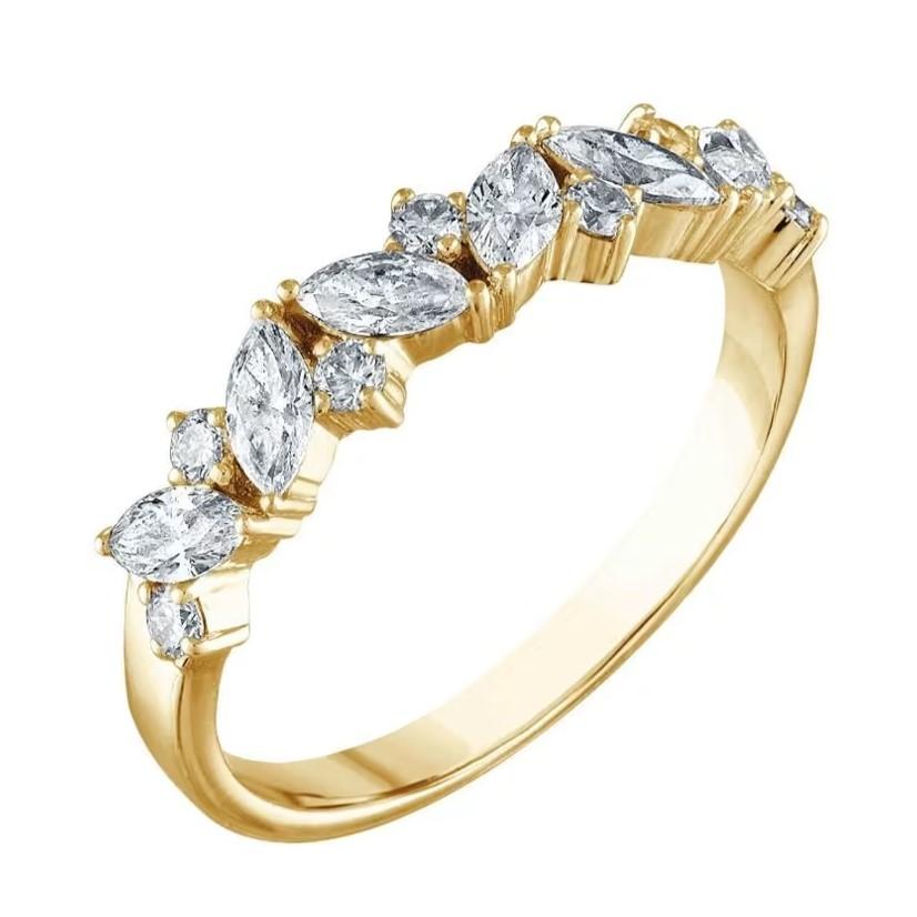 Beauvince Marjorie Diamond Band (1.53 ct Diamonds) in Yellow Gold In New Condition For Sale In New York, NY