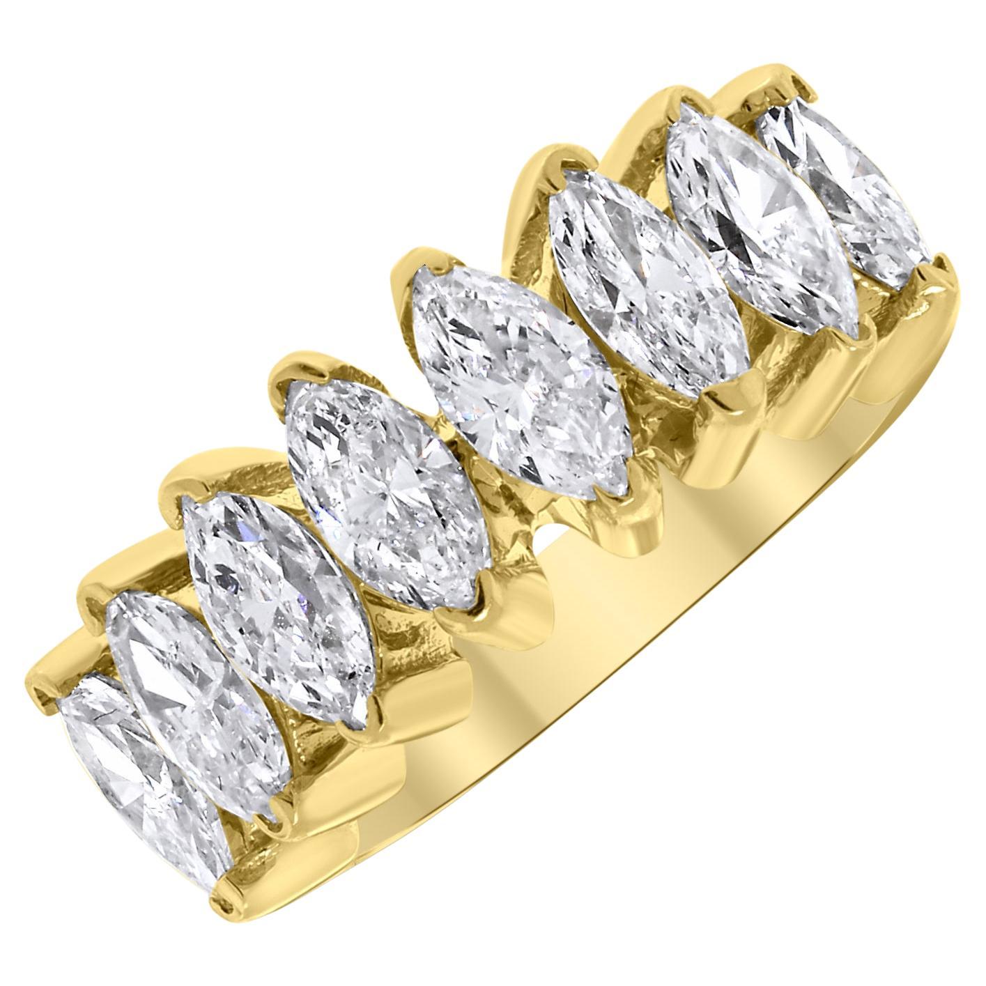 Beauvince Marquise Diamond Band (1.92 ct Diamonds) in Yellow Gold