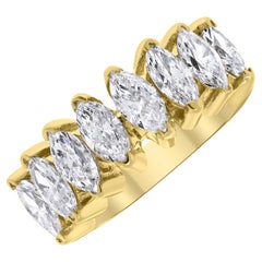Beauvince Marquise Diamantband (1,92 ct Diamanten) in Gelbgold