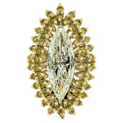 Beauvince Marquise Diamond Halo Ring (3.75 ct Diamonds) in Gold