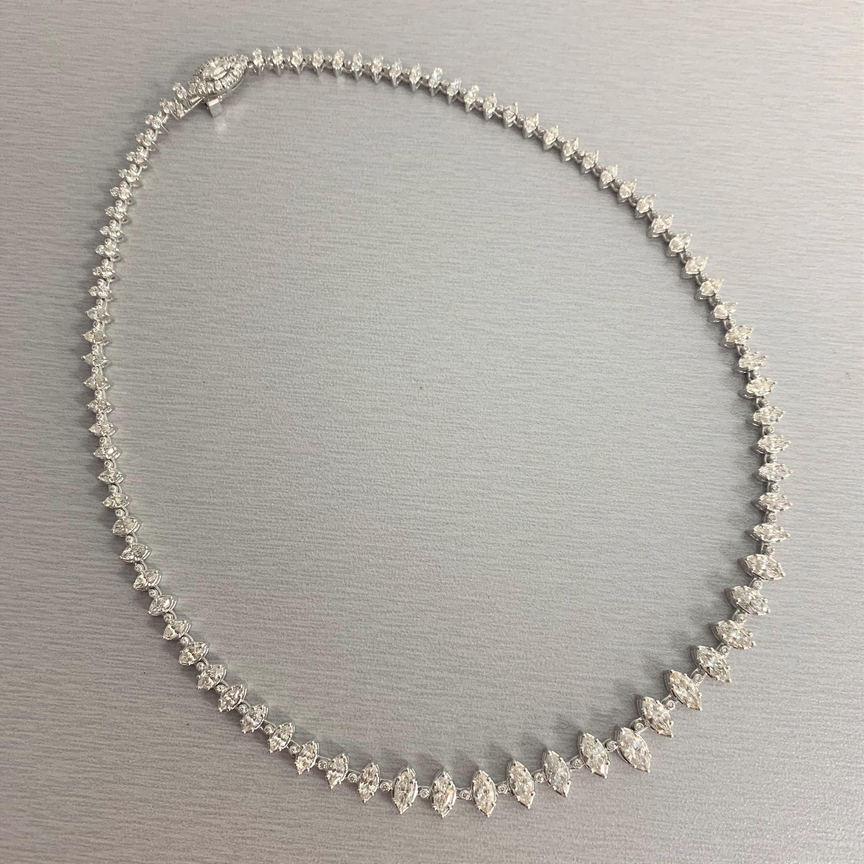 marquise tennis necklace