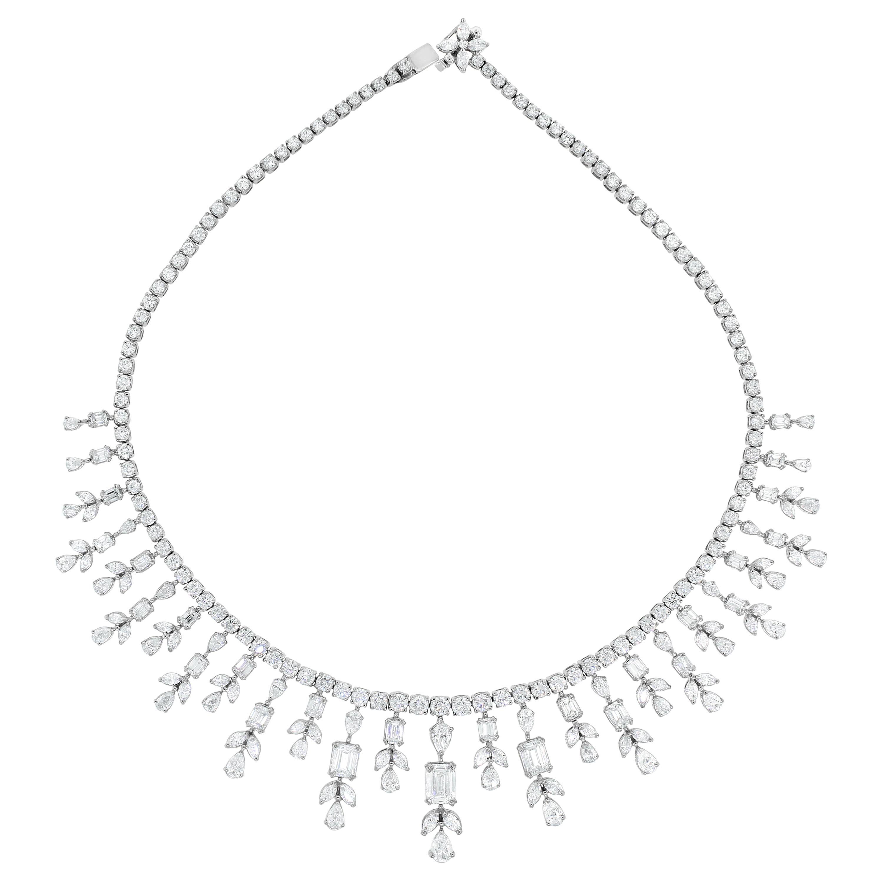 Beauvince Michelle Diamond Necklace in White Gold