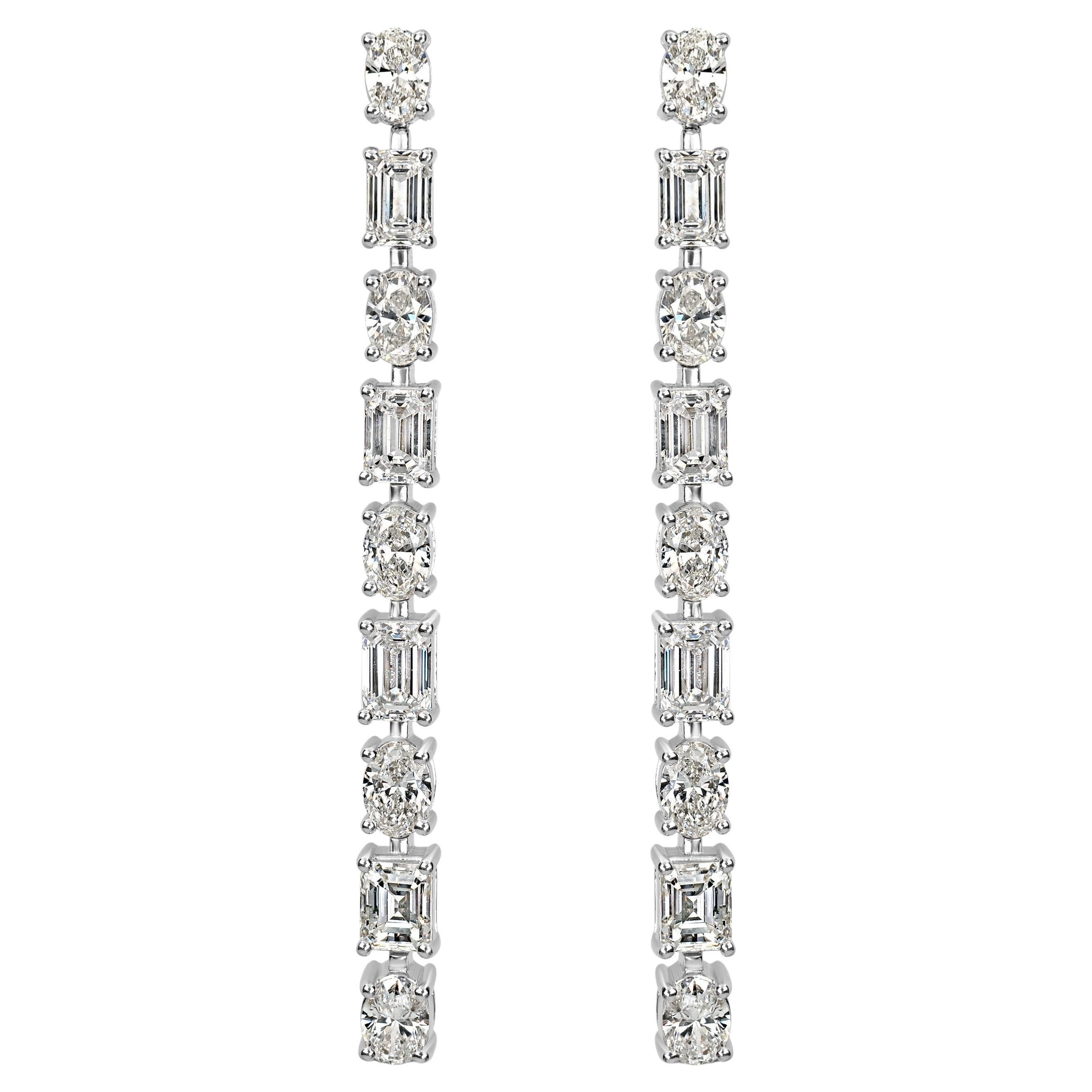 Boucles d
oreilles Beauvince Linea (3,89 ct de diamants) en or blanc