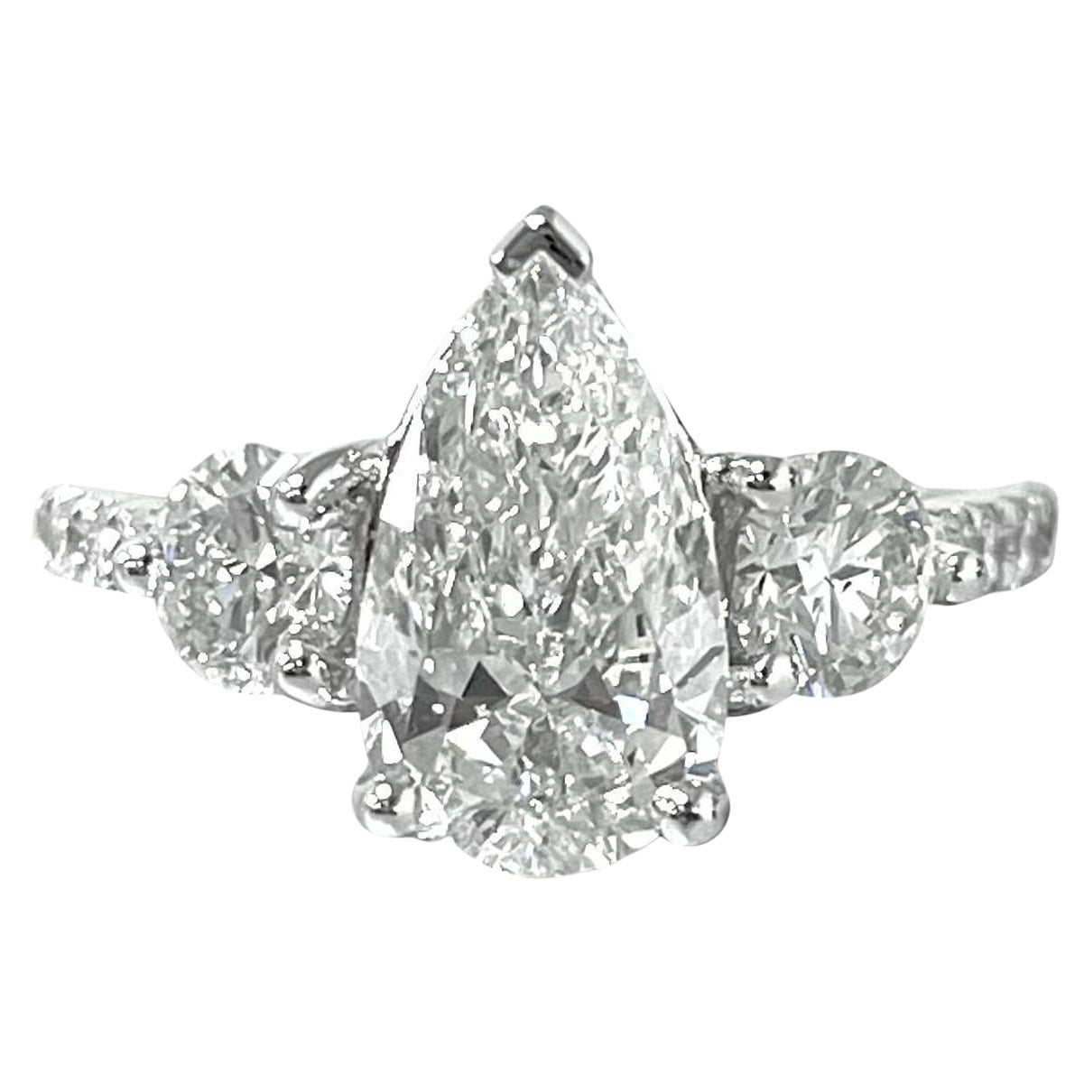 Beauvince Reina Engagement Ring '1.50 ct Pear Shape ISI1 GIA Diamond'