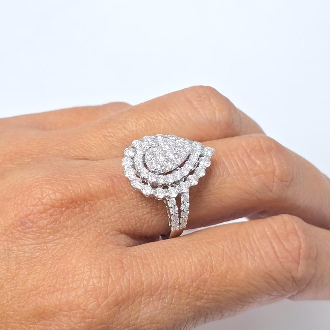 Contemporain Bague Reva en or blanc (2,37 ct de diamants) de Whiting en vente