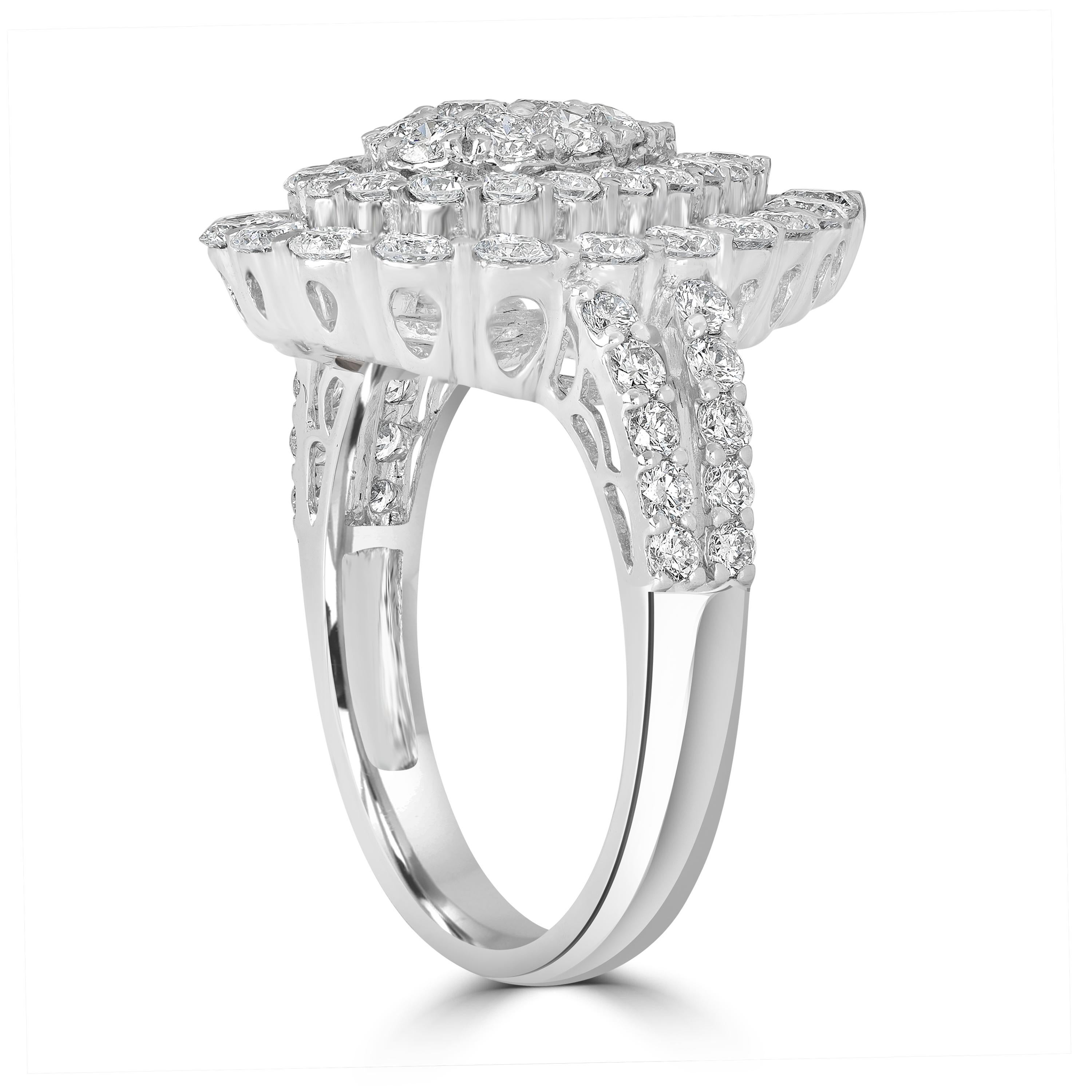 Bague Reva en or blanc (2,37 ct de diamants) de Whiting en vente 1