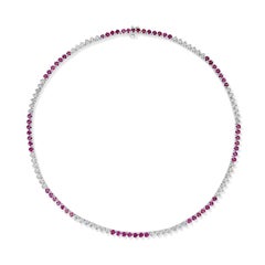 Beauvince Rosa Necklace (17.2 ct Ruby & Diamonds) in White Gold