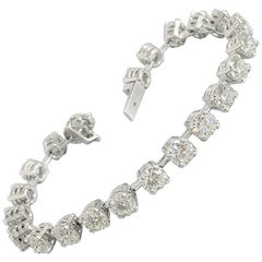 Beauvince Bracelet tennis en platine avec diamants ronds de 15,95 carats