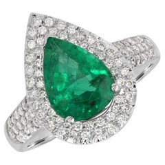 Beauvince Sara Ring (2,29 ct Smaragd
Diamanten) in Weißgold