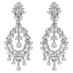 Beauvince Selin Chandelier Earrings '11.18 Ct Diamonds' in White Gold