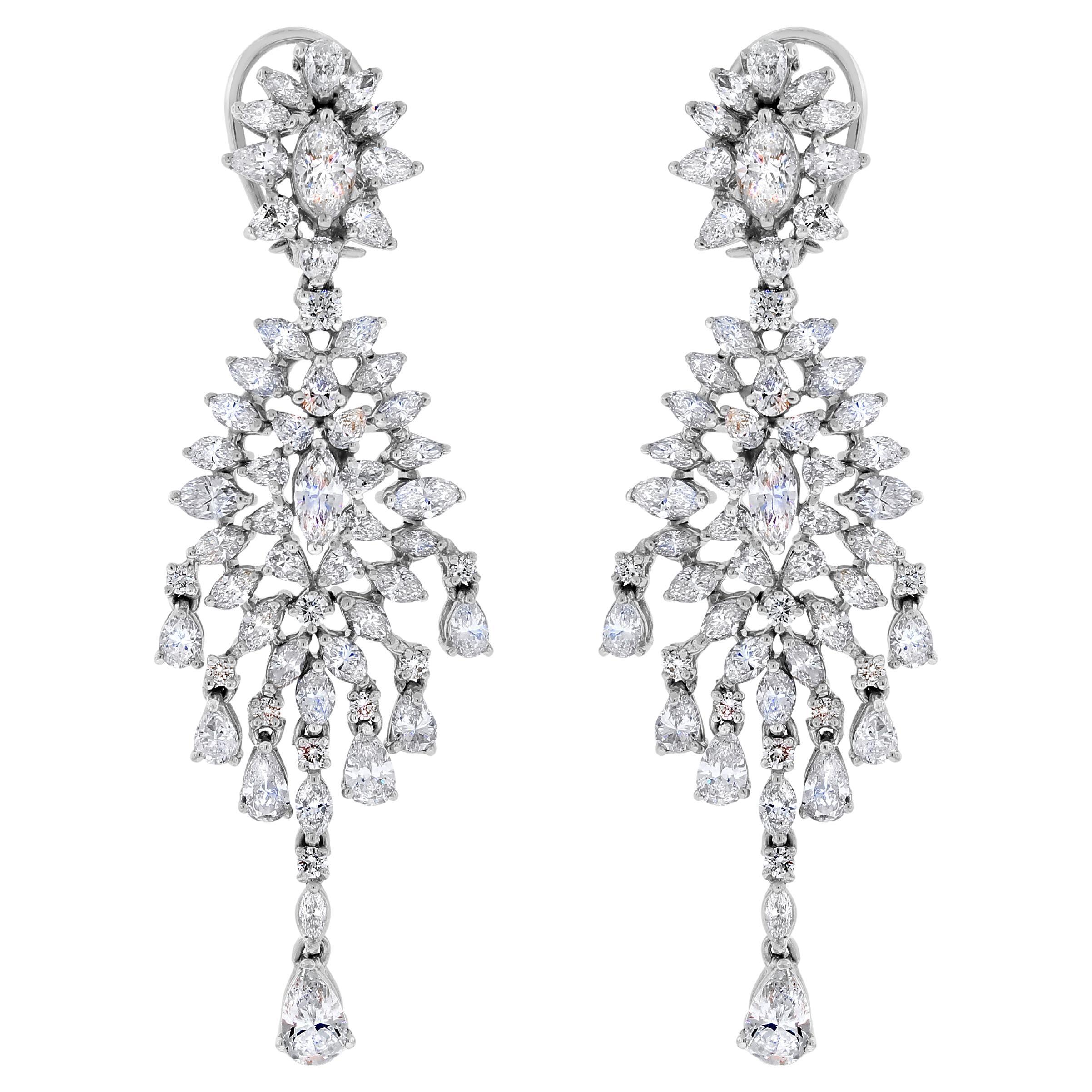 Beauvince Shanaya Diamond Earrings (11.74 ct Diamonds) in White Gold