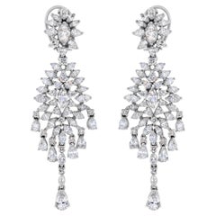 Beauvince Shanaya Boucles d'oreilles en or blanc et diamants 11,74 carats
