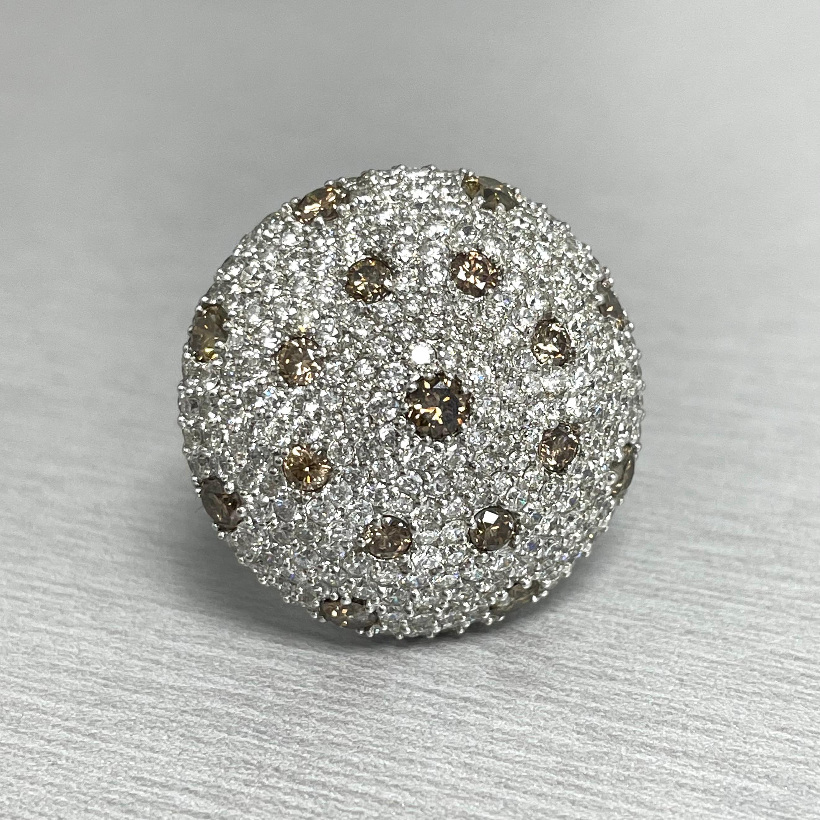 Weißgoldring mit 5,75 Karat Diamant von Beauvince Shrooms (Rundschliff) im Angebot