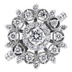 Beauvince Snowflakes 1.26 ct Diamond Ring in White Gold