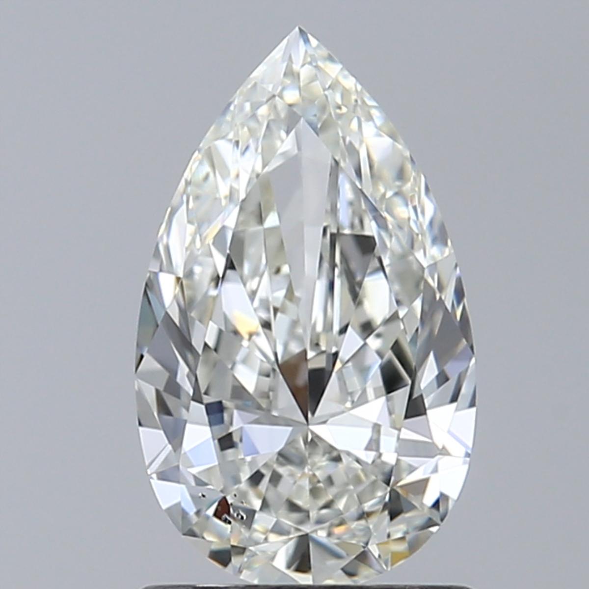Beauvince Pendentif solitaire en or blanc avec diamants en forme de poire de 1,00 carat IVS2 certifiés GIA Unisexe en vente