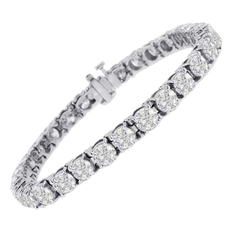 Beauvince Solitaire Diamond 20.05 Carat Tennis Bracelet in White Gold