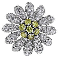Beauvince Sunflower Ring, '1.74 Ct Diamonds' in White Gold