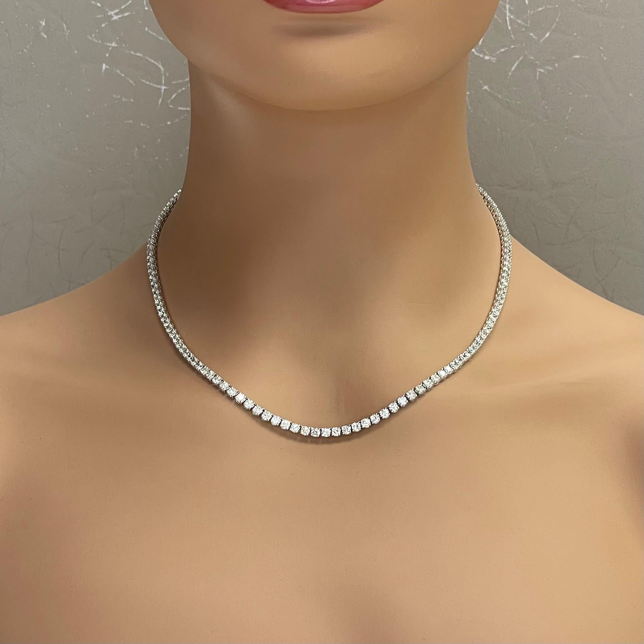 women's diamond tennis necklace