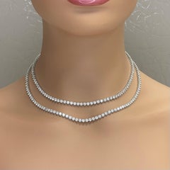 Beauvince Diamond Tennis Convertible Opera Necklace 24.65 ct GH VVS-VS in Gold