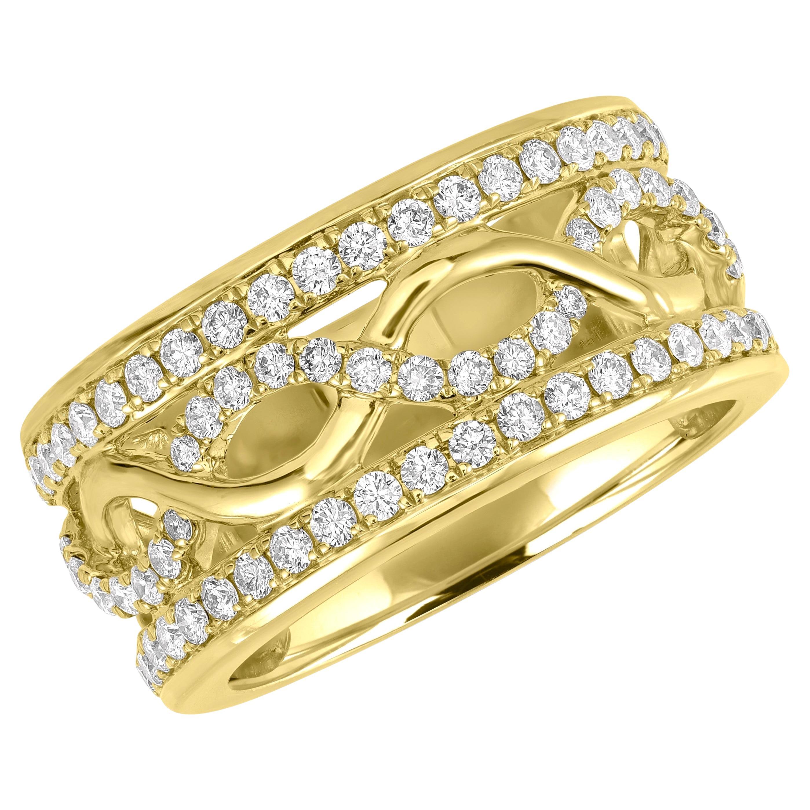 Bracelet Beauvince Wave Diamond (0,75 ct de diamants) en or jaune en vente