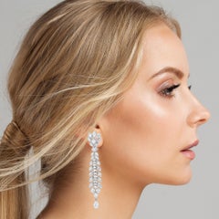 Orecchini con diamanti Beauvince Yana (15,24 carati di diamanti) in oro bianco