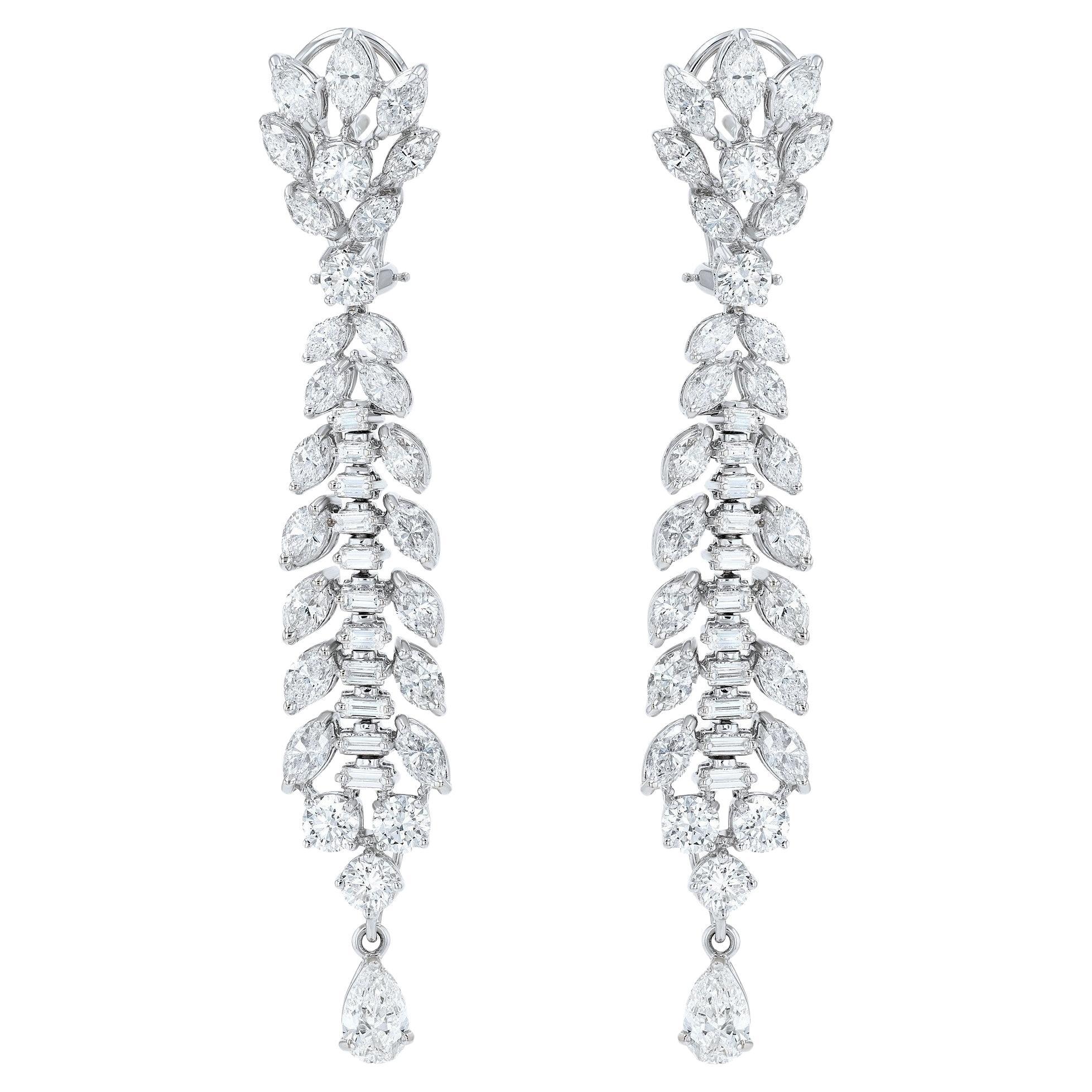Beauvince Yana Diamant-Ohrringe (15,24 ct Diamanten) in Weißgold