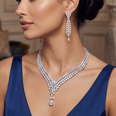 Beauvince Yana Necklace (42.75 ct Diamonds) in 18K White Gold