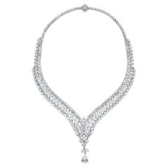 Beauvince Yana Necklace (42.75 ct Diamonds) in 18K White Gold