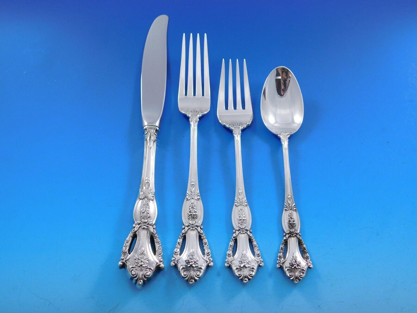 Beauvoir by Tuttle Set di posate in argento per 12 persone 63 pezzi In condizioni ottime in vendita a Big Bend, WI