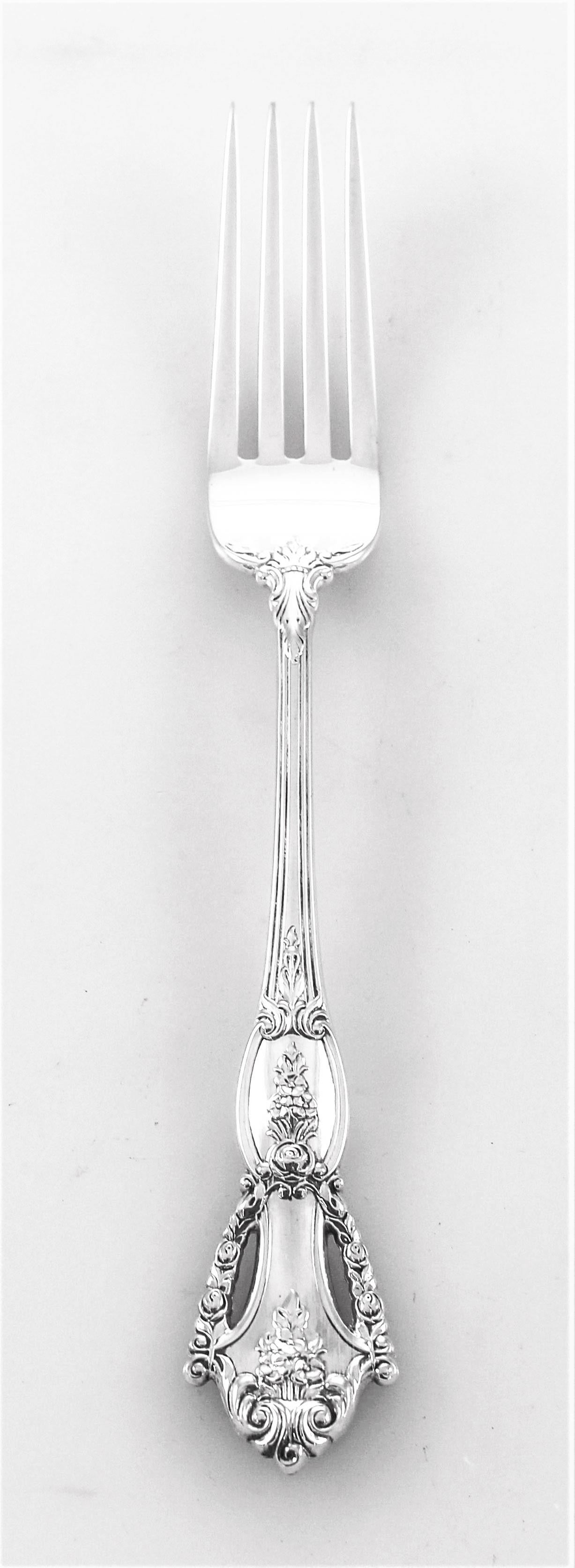 Sterling Silver Beauvoir Flatware Set For Sale