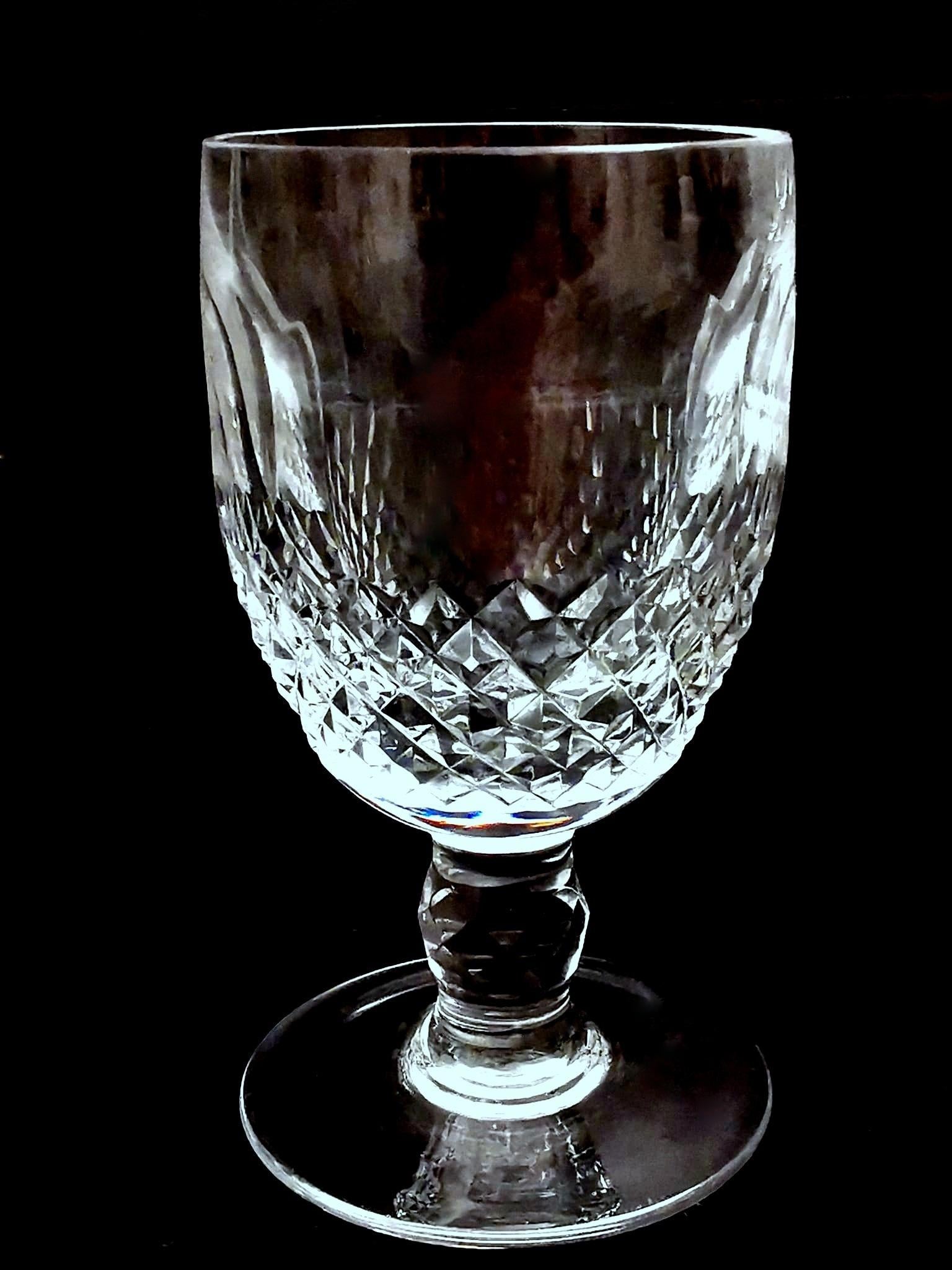 Beaux-Art Style 6 French Ground Crystal Liqueur Glasses For Sale 4
