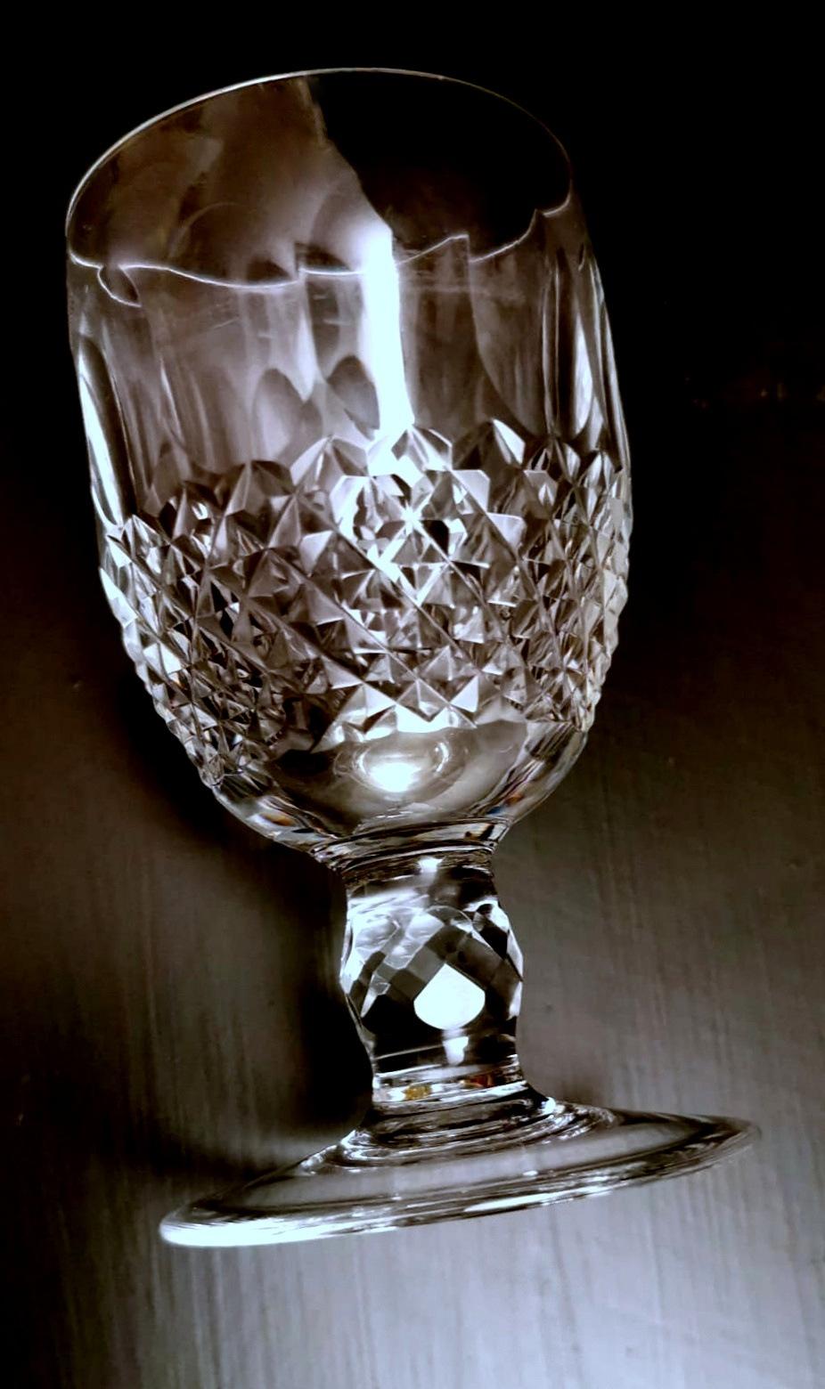 Beaux-Art Style 6 French Ground Crystal Liqueur Glasses For Sale 7