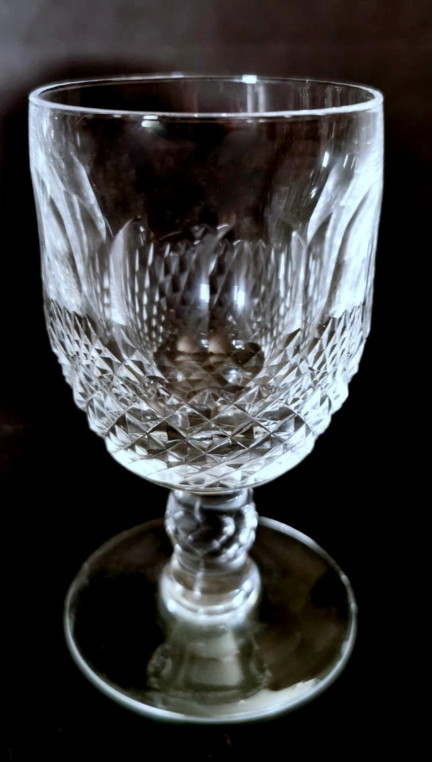Beaux-Art Style 6 French Ground Crystal Liqueur Glasses For Sale 3
