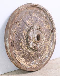 Beaux Arts Cast Iron Medallion Flagpole Mount Qty Available