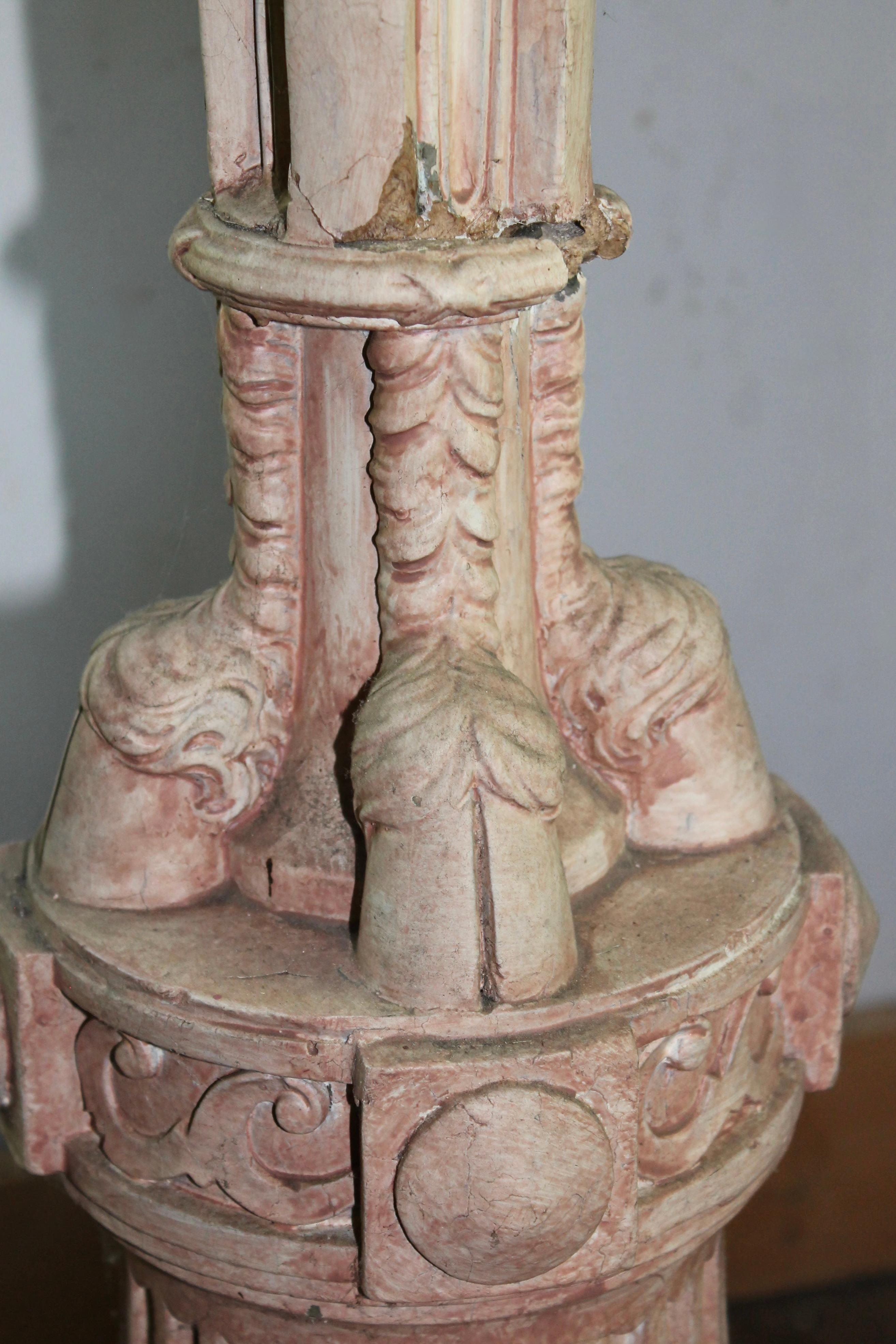Beaux Arts Gilded Age Plaster Floor Lamp For Sale 3